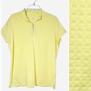 Bette & Court Yellow Golf Tennis Shirt Polo Short Sleeve QuSize XL